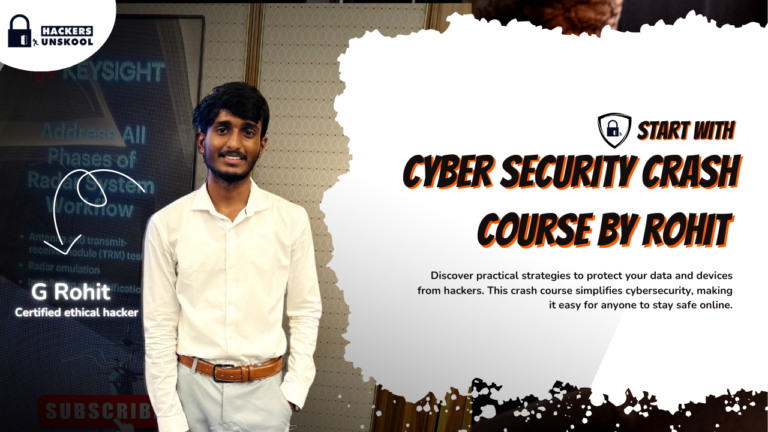 Cybersecurity Crash Course by Rohit